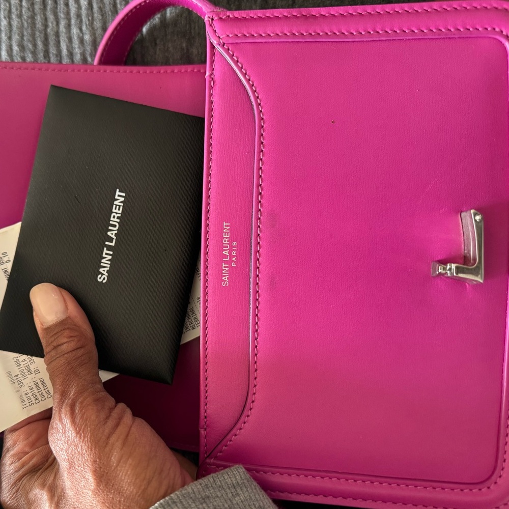 Saint Laurent Calfskin Solferino Fuschia Limited Edition Purse - Picture 13 of 15